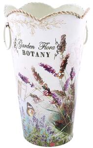 Dekoračná váza Lavender (Plechová retro váza na suché kvety)