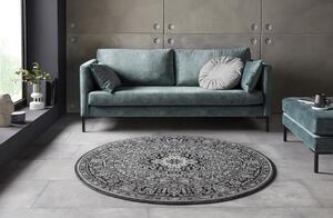 Nouristan - Hanse Home koberce Kruhový koberec Mirkan 104436 Dark-grey - 160x160 (priemer) kruh cm