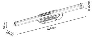 Rabalux 75094-LED Kúpeľňové osvetlenie zrkadla TENEBRA 6W/230V IP44 40 cm lesklý chróm