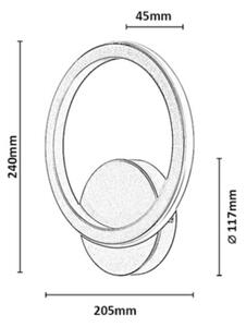 Rabalux 75091 - LED Kúpeľňové nástenné svietidlo LAVEN LED/8W/230V IP44 zlatá