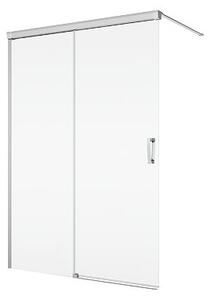 SANSWISS CADURA Walk-In sprchová stena 120 upevnenie vľavo, s posuvnými dverami, aluchróm, číre sklo s AquaPerle CAW2G1205007
