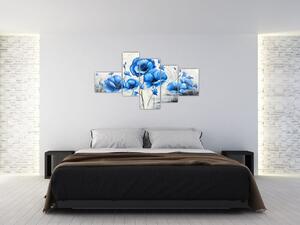 Modré vlčie maky, obraz (Obraz 150x85cm)