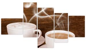 Kávové šálky - obrazy (Obraz 150x85cm)