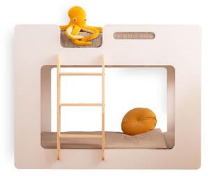 MUZZA Detská poschodová posteľ mima 100 x 200 cm ľavá biela