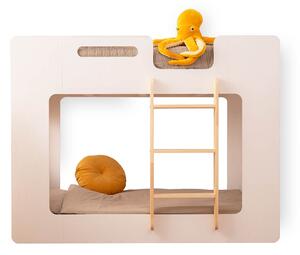MUZZA Detská poschodová posteľ mima 100 x 200 cm pravá biela