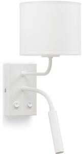 Nástenná lampa s čítacím ramenom VESPILLO - biela