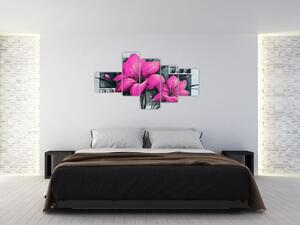 Obraz ružové kvety (Obraz 150x85cm)