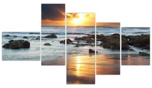 Západ slnka pri mori, obraz (Obraz 150x85cm)