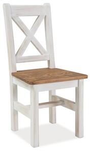 Najlacnejsinabytok POPRAD drevená stolička, medová/borovicová patina