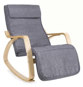 RELAXAČNÉ KRESLO, drevo, textil, sivá Boxxx - Online Only obývacie izby, Online Only