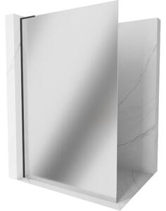 Mexen Kioto L, sprchová zástena Walk-In 70 x 200 cm, 8mm sklo vzor zrkadlo, čierny profil, 800-070-103-70-50