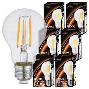 BERGE SADA 6x LED žiarovka E27 15W 1650lm 3000K - tepla biela