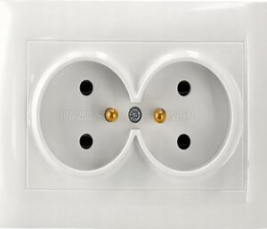 VIPLAST Dvojitá zásuvka 2x2P+Z