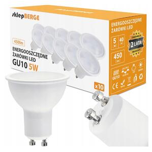 BERGE SADA 10x LED žiarovka GU10 5W 450lm - neutrálna biela
