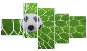 Futbalová lopta v sieti - obraz (Obraz 150x85cm)