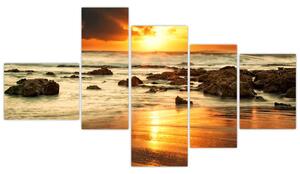 Západ slnka na mori - obraz (Obraz 150x85cm)