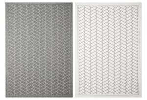 Šnúrkový obojstranný koberec Brussels 205855/10010 tehly, sivý / krémový