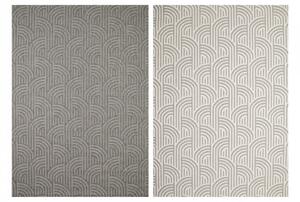 Šnúrkový obojstranný koberec Brussels 205725/10010 línie, strieborný