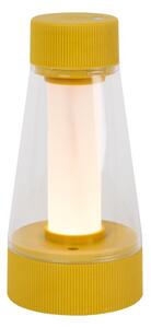 LUCIDE 45500/01/44 LORALI dotyková stolná lampička V160mm LED 1,2W/110lm 2600-3000K IP44 okrová žltá, nabíjateľná batéria, 3StepDIM