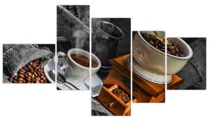 Zátišie s kávou - obraz (Obraz 150x85cm)