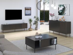 Mirjan24 Zostava nábytku do obývacej izby Kebrex I, Farba: čierna / čierna + orech 5903211529061