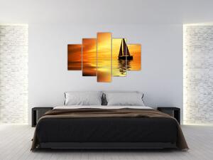 Obraz plachetnica na mori (Obraz 150x105cm)