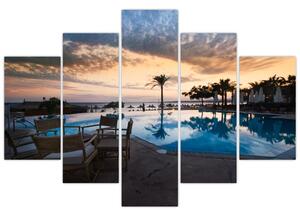 Obraz bazéna v Stredozemí (Obraz 150x105cm)