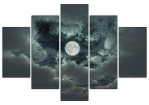 Obraz mesiace a mrakov (Obraz 150x105cm)