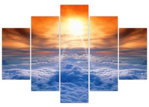 Moderný obraz - slnko nad oblaky (Obraz 150x105cm)