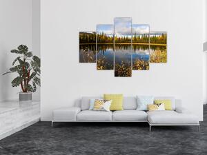 Obraz na stenu - lesné jazierko (Obraz 150x105cm)