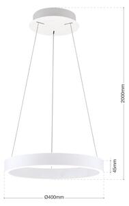 Orion - LED stmievateľný luster na lanku KOLK LED/40W/230V 2700/3000/4000K, priemer 40 cm, biela