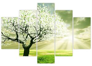 Jarný strom - moderný obraz (Obraz 150x105cm)
