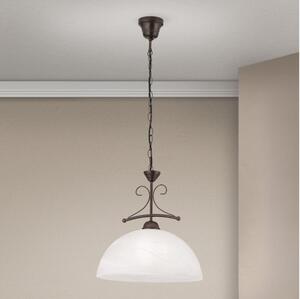 Orion - Luster na reťazi RULA 1xE27/40W/230V pr. 35 cm biela/bronz