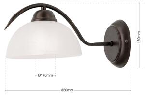 Orion - Nástenné svietidlo RULA 1xE27/40W/230V biela/bronz