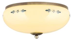 Orion - Stropné svietidlo LANDHAUS 3xE27/60W/230V pr. 35 cm bronz/béžová/modrá