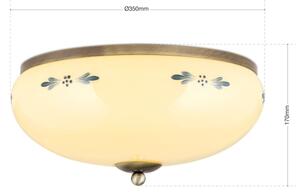 Orion - Stropné svietidlo LANDHAUS 3xE27/60W/230V pr. 35 cm bronz/béžová/modrá