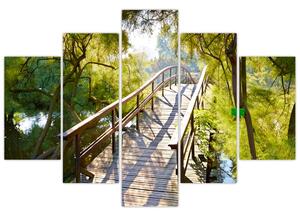 Moderné obraz - most cez vodu (Obraz 150x105cm)