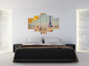 Moderný obraz Paríža - Eiffelova veža (Obraz 150x105cm)