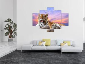Obraz ležiaceho tigra (Obraz 150x105cm)