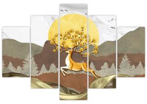 Abstraktný obraz - strom (Obraz 150x105cm)