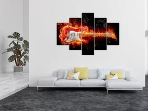 Obraz - gitara v ohni (Obraz 150x105cm)