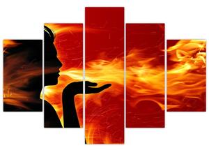 Obraz - žena v ohni (Obraz 150x105cm)