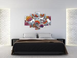 Abstraktný obraz farebných gulí (Obraz 150x105cm)