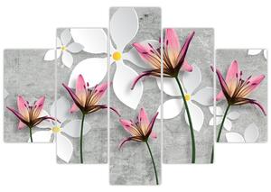 Obraz kvetinové abstrakcie (150x105 cm)