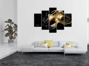 Obraz - Zlatá škraboška (150x105 cm)