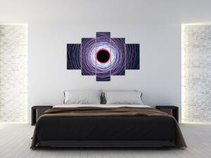 Obraz abstrakcie kruhu (150x105 cm)