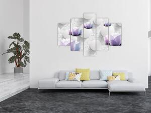 Abstraktný obraz kvetov (Obraz 150x105cm)