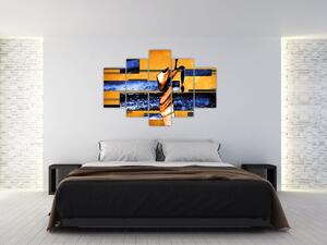 Obraz abstraktné maľby (150x105 cm)