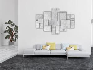 Obraz - Abstrakcia betónových kachličiek (150x105 cm)