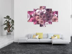 Abstraktný obraz kvetov ruží (150x105 cm)
